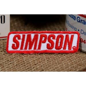 SIMPSON ロゴ 刺繍 ワッペン ◆ シンプソン ヘルメット バイカー グッズ JLWP｜smilemaker2525