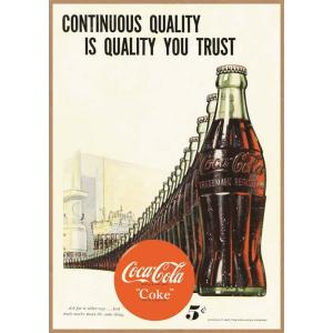 Coca-Cola 店員さん レトロミニポスター B5サイズ 複製広告