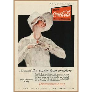 Coca-Cola 自販機 レトロミニポスター B5サイズ 複製広告