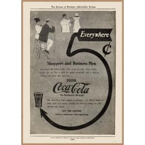 Coca-Cola レトロミニポスター B5サイズ 複製広告 ◇ コカコーラ