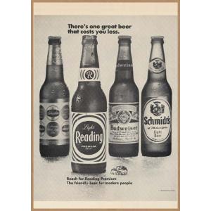 ビール 複製広告 レトロミニポスター B5サイズ ◆ Reading Budweiser Schmi...
