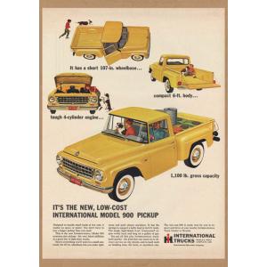 インターナショナル トラックス レトロミニポスター B5サイズ 複製広告 ◆ アメ車 ピックアップ ...