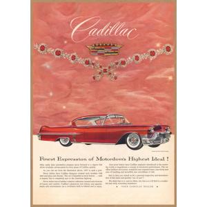 Cadillac レトロミニポスター B5サイズ 複製広告 ◆ アメ車 キャデラック COUPE D...