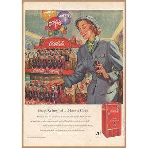 Coca-Cola レトロミニポスター B5サイズ 複製広告 ◇ コカコーラ Hot