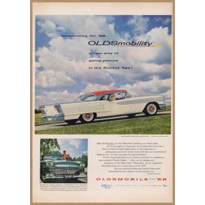 OLDSMOBILE 98 スーパークーペ レトロミニポスター B5サイズ 複製広告 ◆ アメ車 オ...