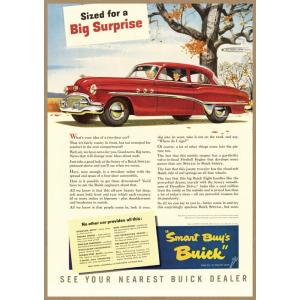 BUICK Roadmaster レトロミニポスター B5サイズ ◆ 複製広告 アメ車 ビュイック ...