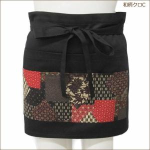 日本製 和柄 ギャルソン エプロン フリーサイ...の詳細画像3