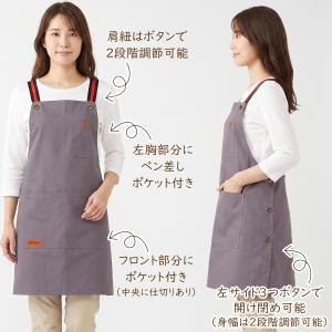 エプロン サイドボタン キャンバス サロペット...の詳細画像3