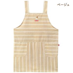 エプロン 大きいサイズ H型 ボーダー ストラ...の詳細画像3