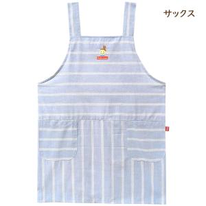 エプロン 大きいサイズ H型 ボーダー ストラ...の詳細画像4