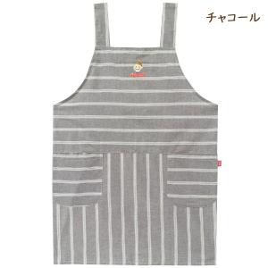 エプロン 大きいサイズ H型 ボーダー ストラ...の詳細画像5