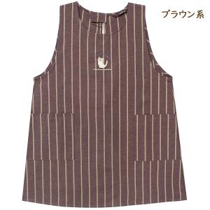 エプロン 大きいサイズ ラン型 後ろボタン&a...の詳細画像4