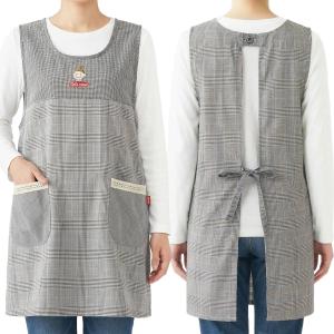 エプロン 大きいサイズ ラン型 後ろボタン&a...の詳細画像5