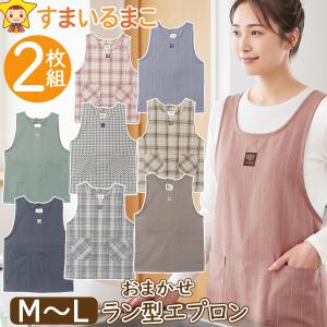 エプロン おまかせ 2枚 セット ラン型 後ろボ...の商品画像