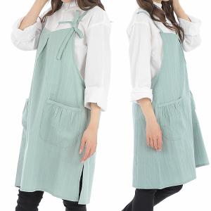 エプロン キャミワンピース風 着痩せ 綿100...の詳細画像2