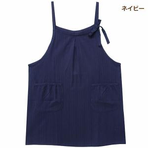 エプロン キャミワンピース風 着痩せ 綿100...の詳細画像4