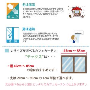 小窓用 完全遮光 カフェカーテン 省エネ 目隠...の詳細画像5