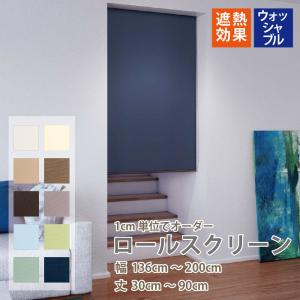 立川機工 ロールスクリーン 遮熱 洗濯可 ロールカーテン 10色 選べる