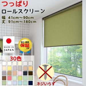 立川機工 つっぱりロールスクリーン ロールカーテン 30色 選べる操作