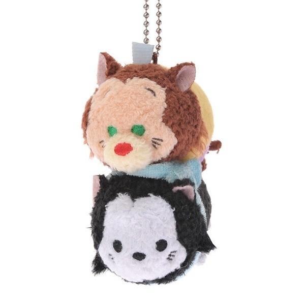 ディズニーストア限定 ぬいぐるみキーチェーン　TSUM TSUM(ツムツム)　ギデオン&amp;フィガロ