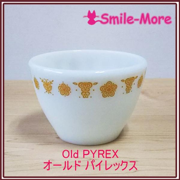 ＣＯＲＮＩＮＧバタフライゴールド　カップ　ミルクガラス　マグカップ　Old Pyrexオールドパイレ...