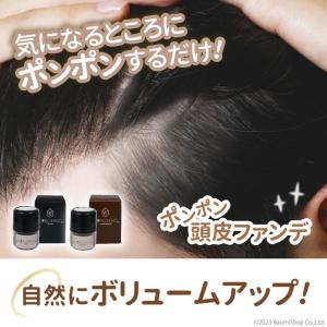 白髪隠し 黒 茶色 男女兼用 パウダー ポンポン頭皮ファンデ 増毛パウダー 増毛 ヘアファンデーション 白髪かくし 生え際 ポイント用 女性 白髪パウダー ふりかけ