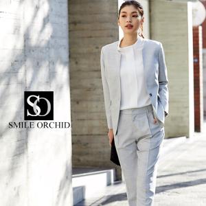 セレモニースーツ 3点セット ジャケット ブラウス パンツ スカート フォーマル ママ スーツ セットアップ suite00007｜smileorchid