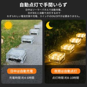 ガーデンライト2個セット 屋外 庭 階段 ソー...の詳細画像3