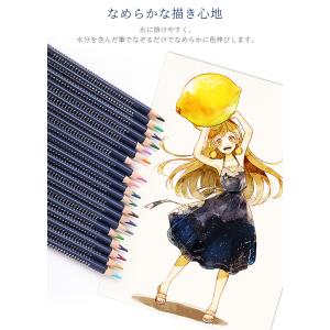色鉛筆 水彩 24色セット 水溶性鉛筆 画材 ...の詳細画像1