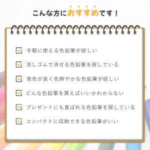 色鉛筆 24色 セット 消しゴムで 消せる 専...の詳細画像1