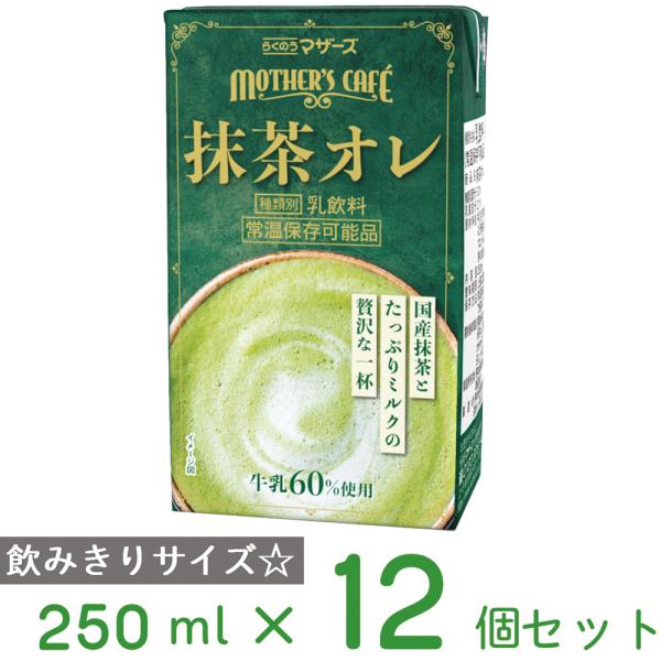 らくのうマザーズ 抹茶オレ 250ml×12本