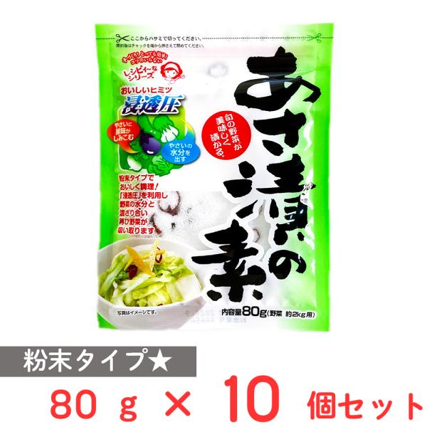訳あり20％OFF つけもと あさ漬の素 80g×10個 【賞味期限2027年10月31日】