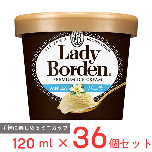 [アイス] ロッテ レディーボーデン ミニカップ バニラ 120ml×36個