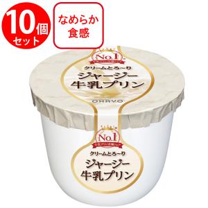 [冷蔵]オハヨー ジャージー牛乳プリン 115g×10個｜smilespoon