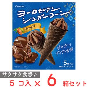 冷凍 アイスクリーム クラシエ ヨーロピアンシュガーコーンショコラ 5本×6個 アイス スイーツ デザート おやつ ランキング アイスミルク ラクトアイス 氷菓