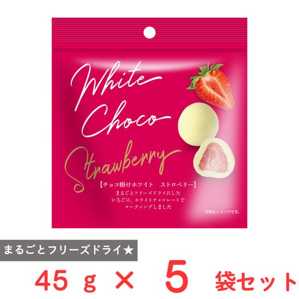 ユウカ チョコ掛けホワイト ストロベリー 45g×5袋