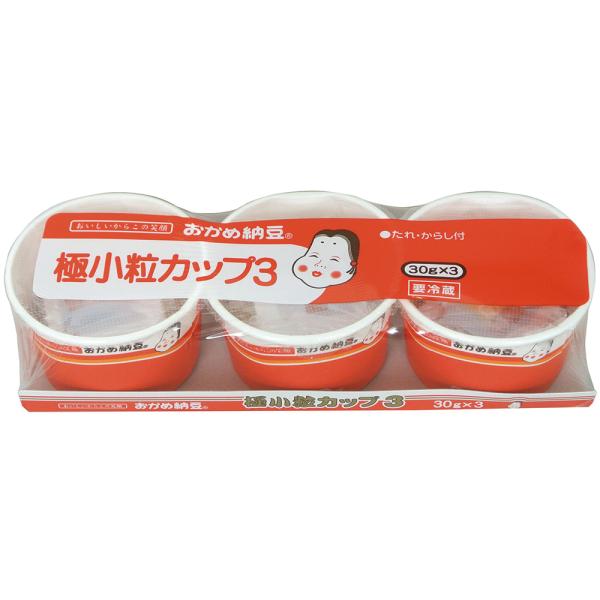 [冷蔵] タカノフーズ おかめ納豆 極小粒カップ3 たれ・からし付 30g×3P