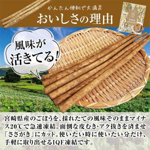 [冷凍] ニチノウ 宮崎県産ささがきごぼう 150gの詳細画像4