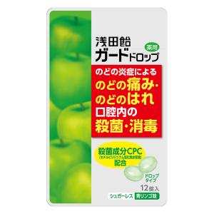 浅田飴 ガードドロップ 青リンゴ味 12粒×3袋の詳細画像1