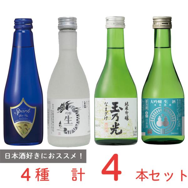 冷蔵 チル酒 入門セット 4種各1本ずつ 飲み比べ 日本酒