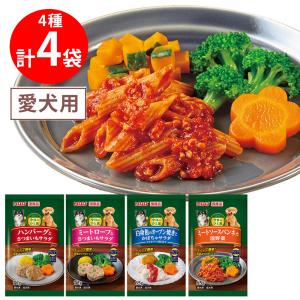 [冷凍] いなばペットフード 今日の一皿 贅沢プレート お誕生日　クリスマス 4種×1袋（ハンバーグ・ミートローフ・白身魚・ペンネ）犬用