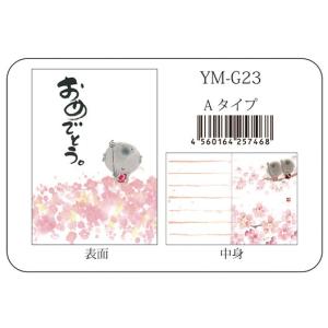 YM-G23御木幽石 メッセージカード おめでとう【追跡可能メール便可】