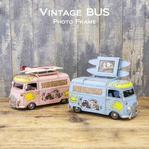 ブリキのおもちゃ Vintage BUS ヴィンテージ バス フォトフレーム｜smilevillage