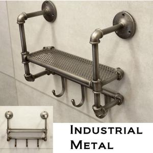 インダストリアルメタル ウォール3段シェルフ インテリア INDUSTRIAL