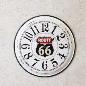 壁掛時計 アンティークメタルクロック ［ROUTE 66］｜smilevillage