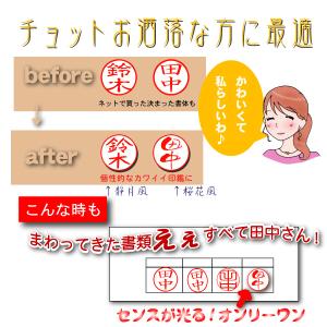 印鑑 銀行印 認印かわいい アクリル印鑑10....の詳細画像1