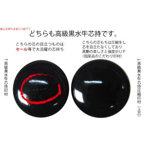 印鑑 実印 女性 はんこ 銀行印 芯持黒水牛ぎ...の詳細画像2