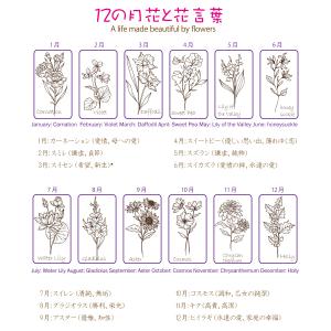 印鑑 実印 女性 誕生日 花 作成 【 おしゃ...の詳細画像1