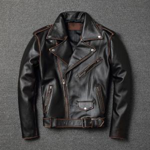 ライダースジャケット 牛革 レザージャケット レザーコート ダブル シンプル 革ジャン メンズ 本革 シングル ライダース ジャケット