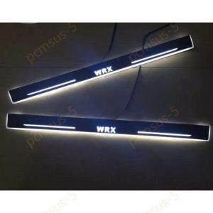 WRX ロゴ入り LED 光るスカッフプレート 流れるLED BluE RED WHitE GVB GRB GVF GRF VAB VAG GDB GC インプ STI フロント用 選択可｜SMLショップ